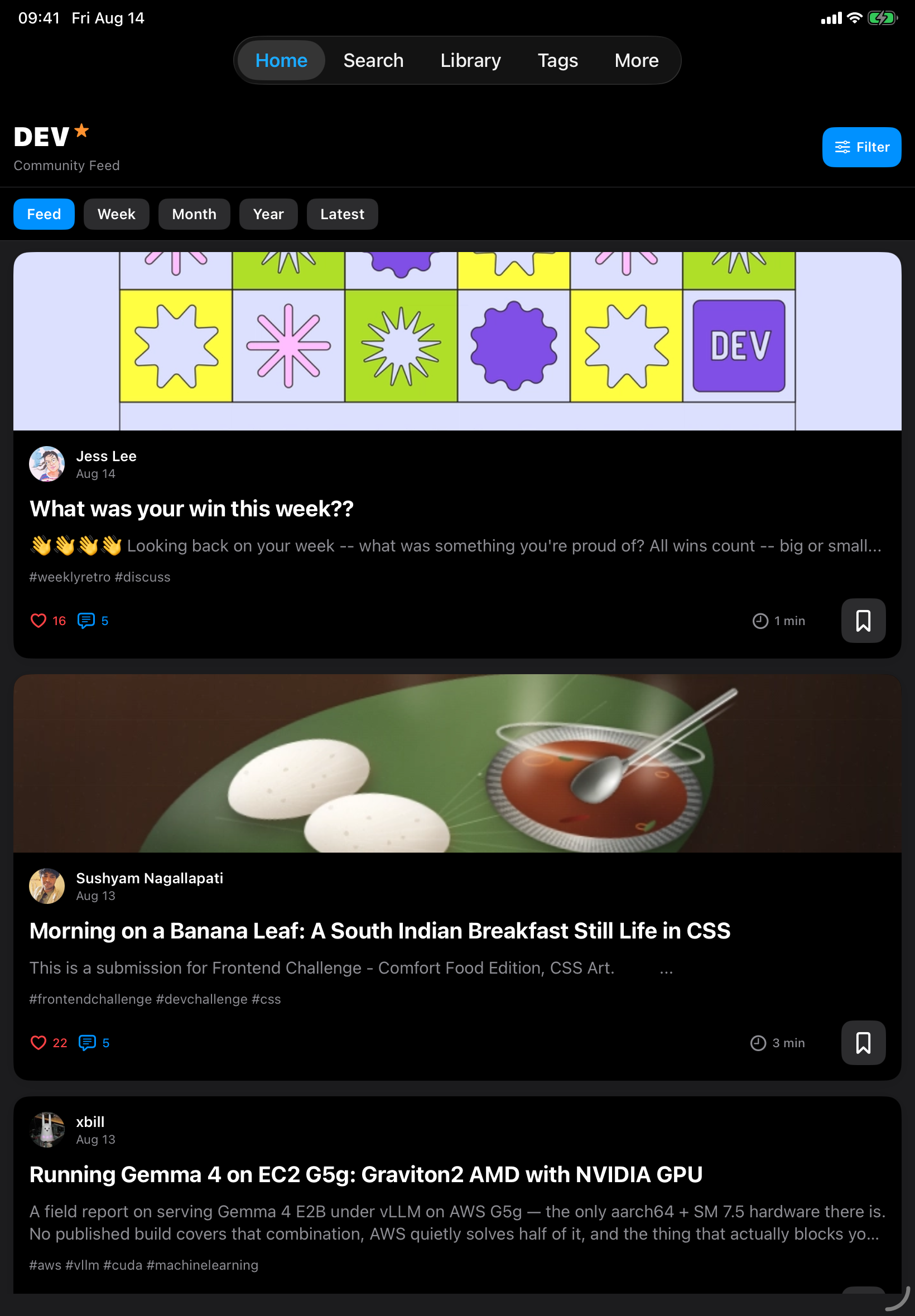 DevTo app preview