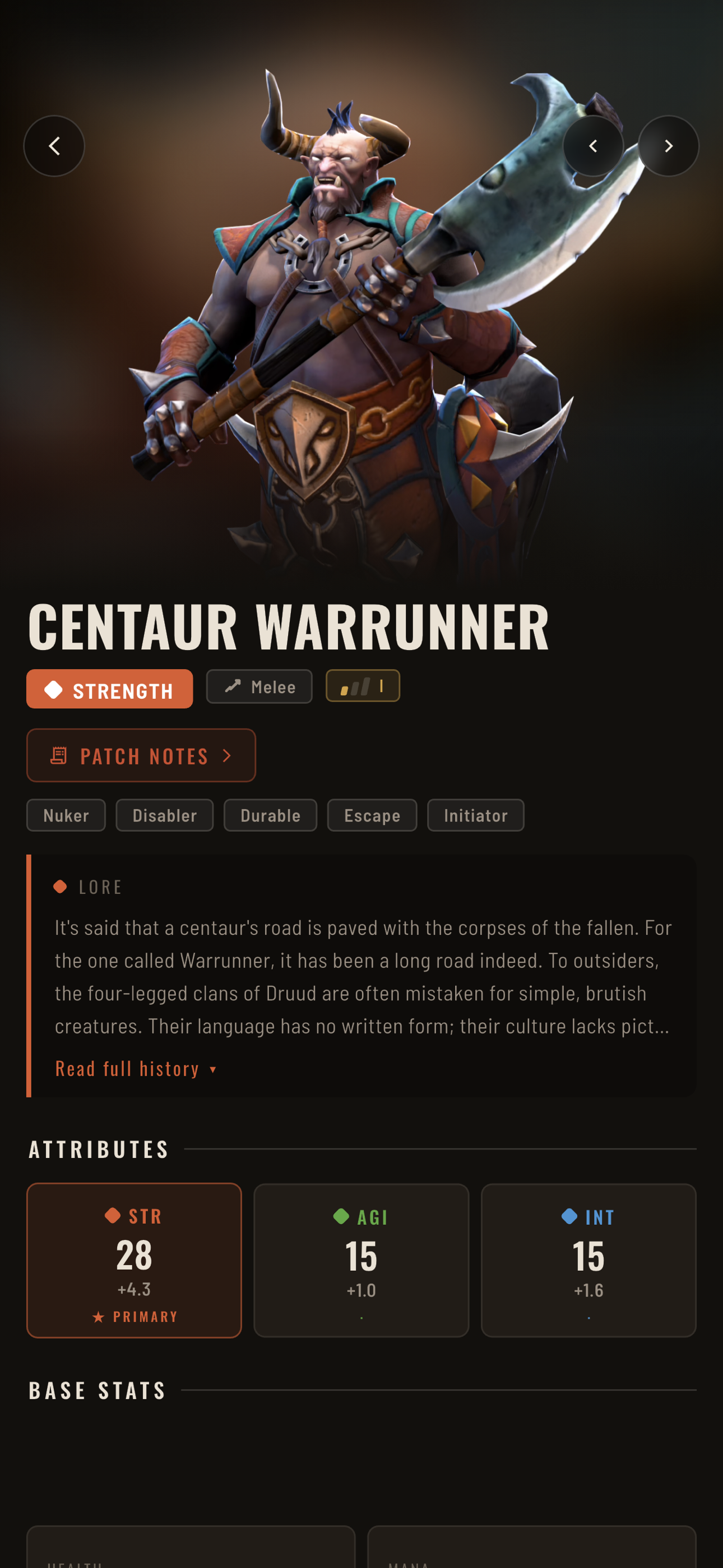 Hero Details Screen