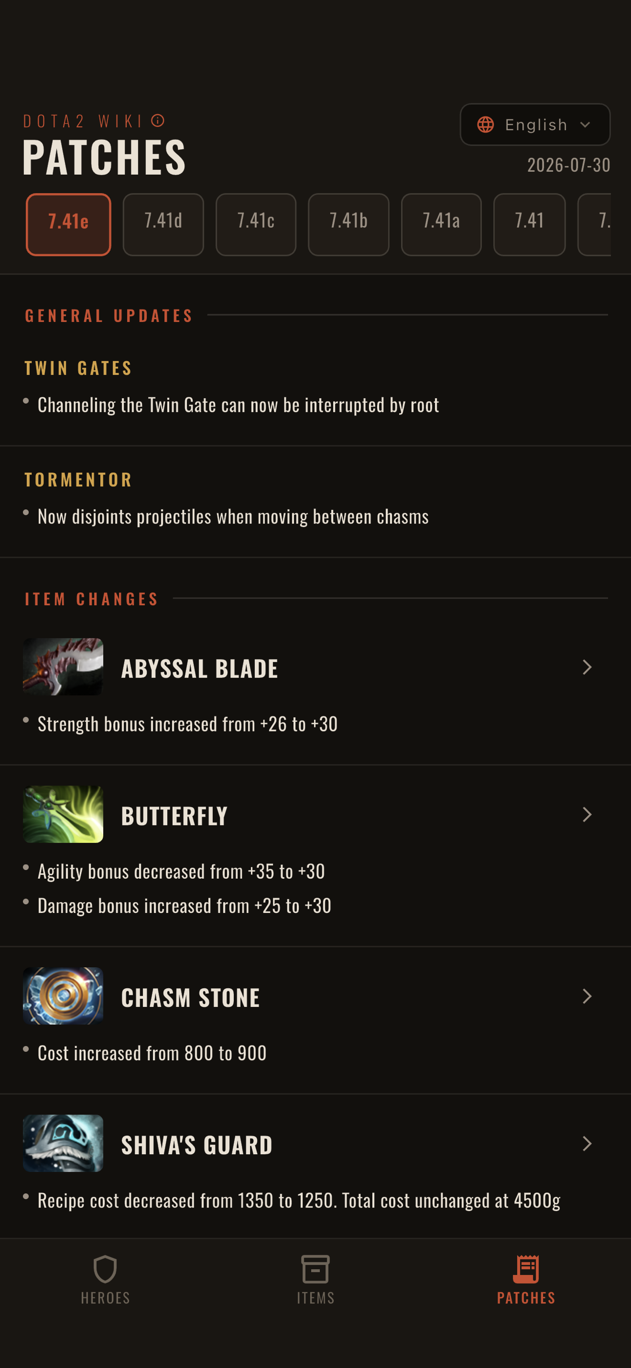 Patch Notes